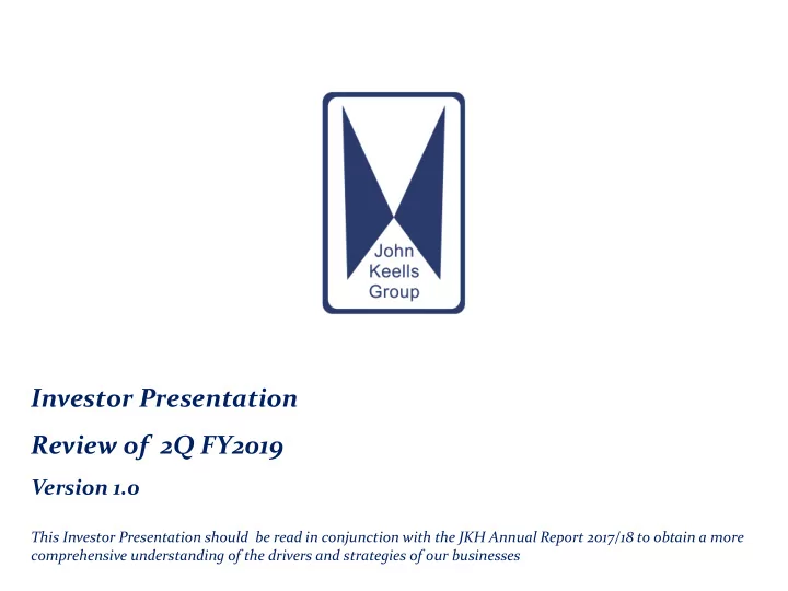 investor presentation