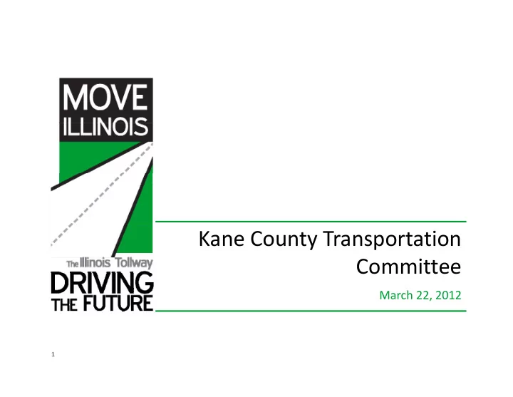 kane county transportation committee committee