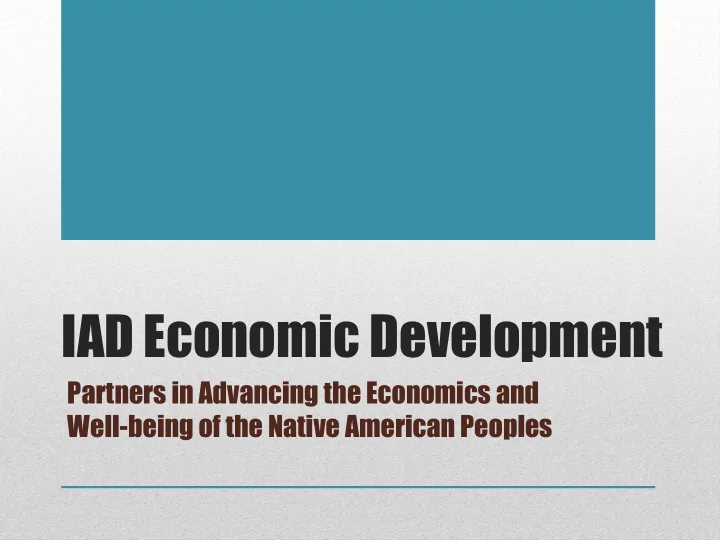 iad economic development