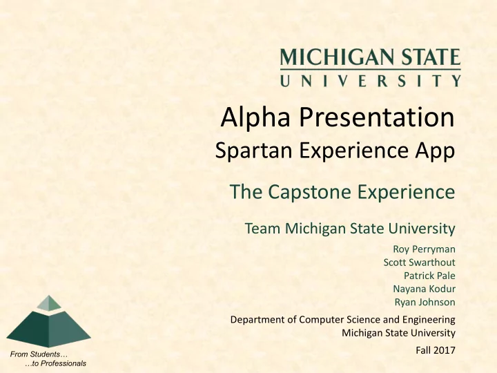 alpha presentation