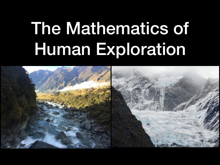 the mathematics of human exploration four objectives