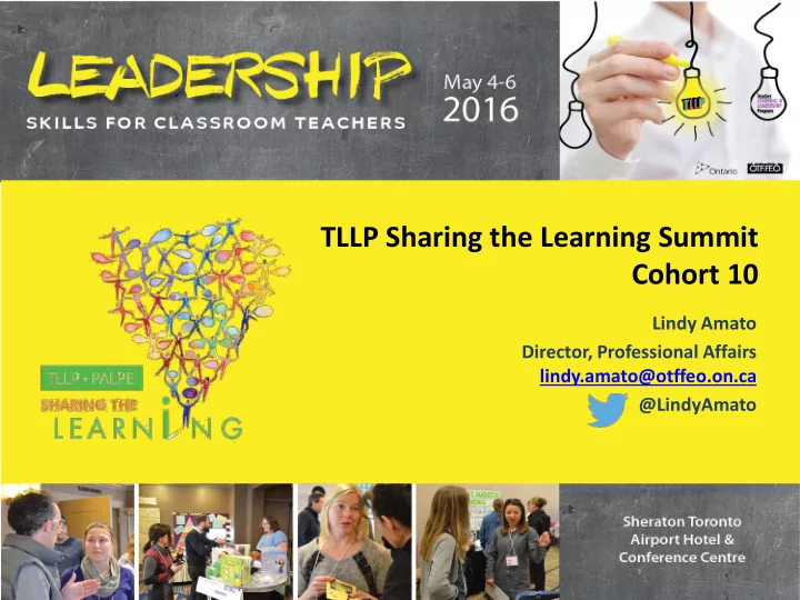 tllp sharing the learning summit cohort 10