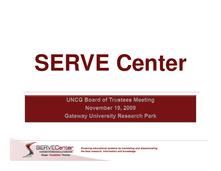 serve center