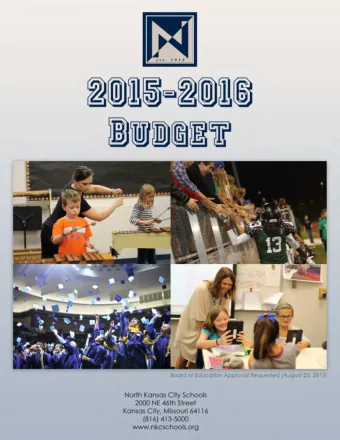 North Kansas City Schools  2015 - 2016 Budget  Introductory Section  Page 1 of 27  August 2015