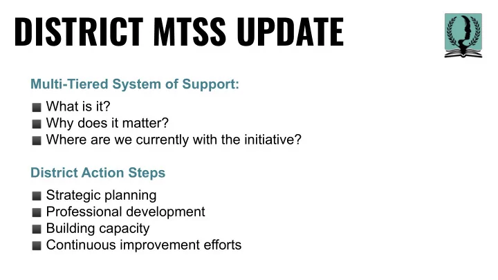 district mtss update