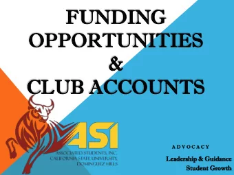 &amp;  &amp;  CL  CLUB  UB AC  ACCOUNTS  COUNTS  A D V O C A C Y  Leader  adership  hip &amp;
