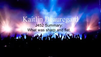 Kaitlin Beauregard  J452 Summary:  What was sharp and flat.  Social Media Goals - Make connections