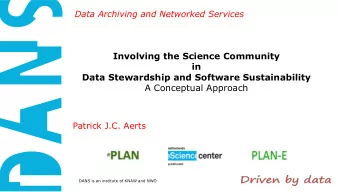 in  Data Stewardship and Software Sustainability  A Conceptual Approach  Patrick J.C. Aerts  DANS