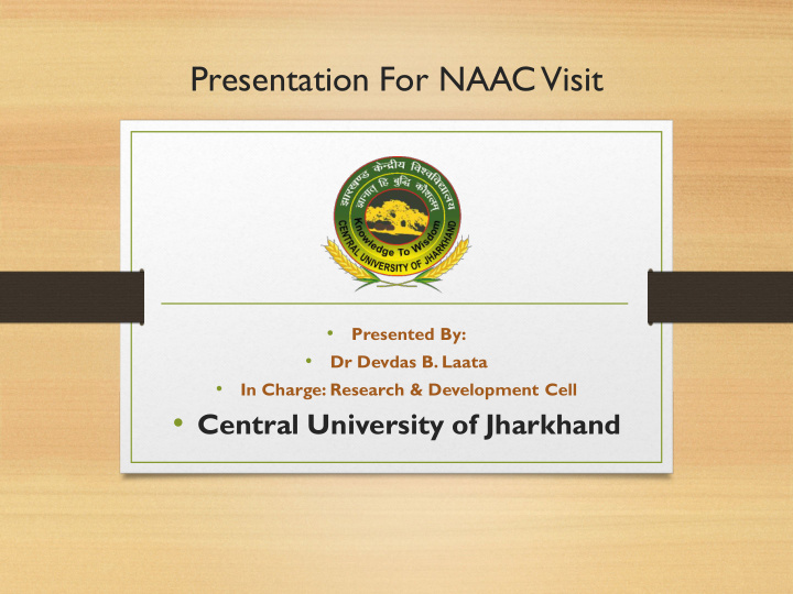 presentation for naac visit