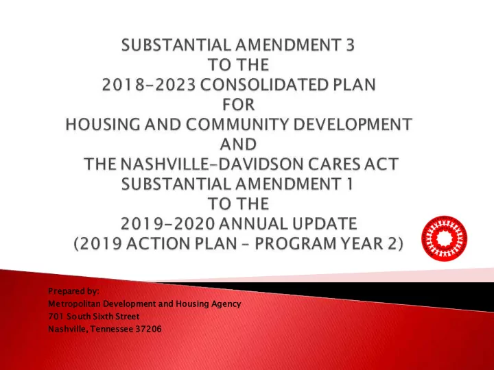 prepared by metropolitan developme ment and housing