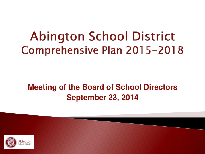 meeting of the board of school directors september 23 2014
