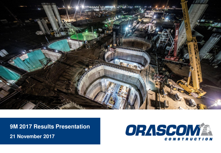 9m 2017 results presentation