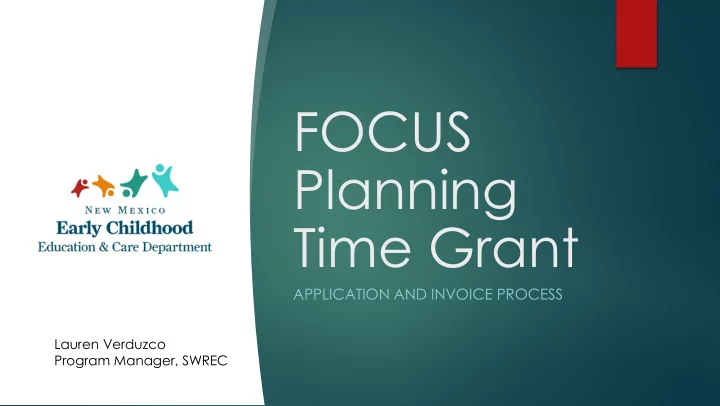 focus planning time grant