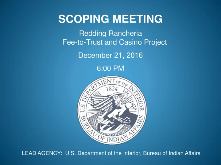 scoping meeting