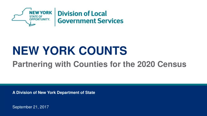 new york counts