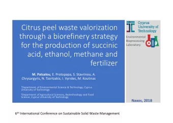 Citrus peel waste valorization through a biorefinery strategy  Environmental  Bioprocessing for the