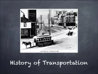History of Transportation  Automobiles  The invention of the automobile started  in 1769.  Nicholas