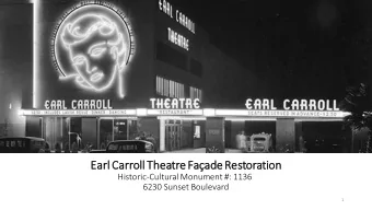Ea  Earl Carroll Theatre Faade Re  Restoration  Historic-Cultural Monument #: 1136  6230 Sunset