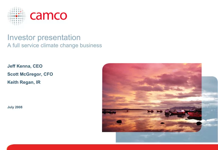 investor presentation