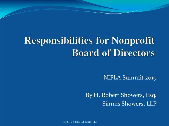 nifla summit 2019 by h robert showers esq simms showers