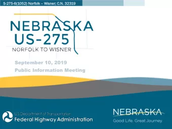 September 10, 2019  Public Information Meeting  S-27  275-6(1052) N  Norfolk  Wisner; C  ; C.N