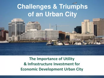 Challenges &amp; Triumphs  of an Urban City  The Importance of Utility  &amp; Infrastructure