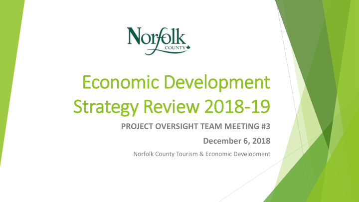 economic d dev evel elopmen ent strategy r review 2018