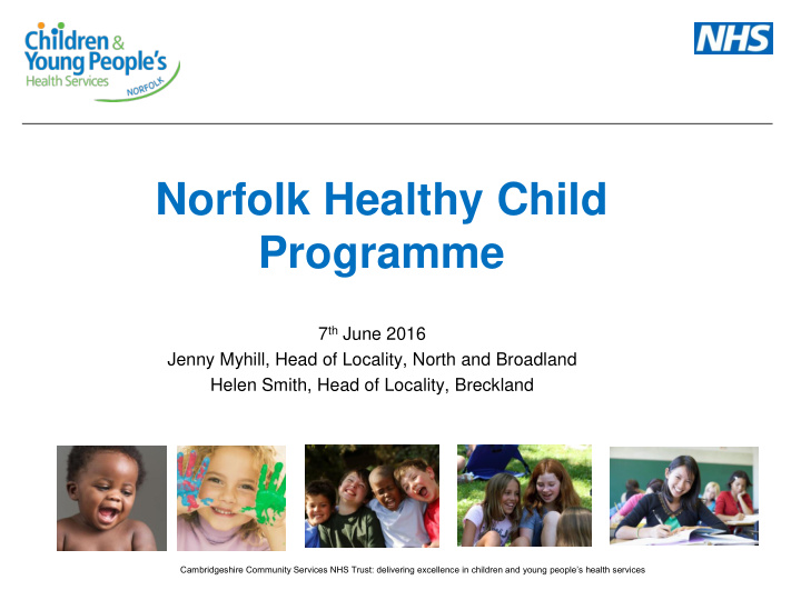 norfolk healthy child programme