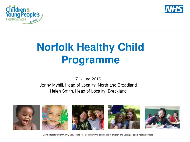 norfolk healthy child programme