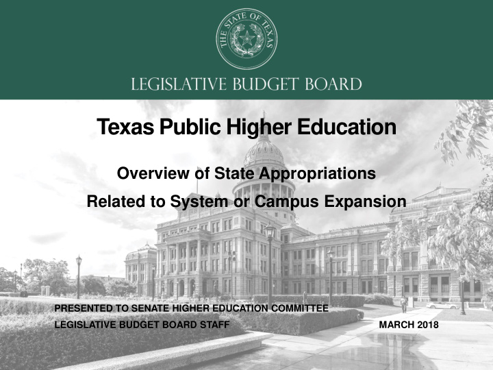 texas public higher education