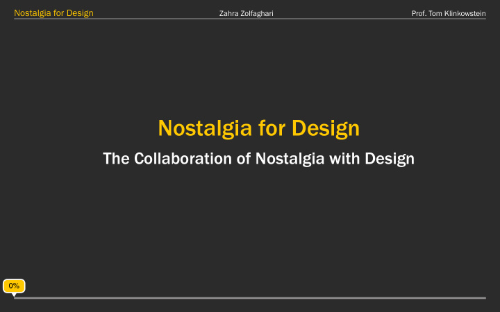 nostalgia for design