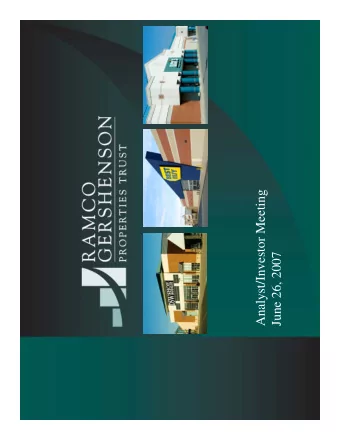 Analyst/Investor Meeting  June 26, 2007  Page 1  Presentation Agenda    Introduction  Mr.