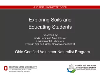 Educating Students  Presented by:  Linda Pettit and Amy Tressler  Environmental Educators  Franklin
