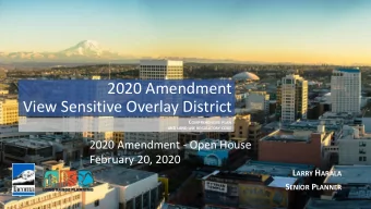 View Sensitive Overlay District C OMPREHENSIVE PLAN  AND LAND USE REGULATORY CODE  2020 Amendment -