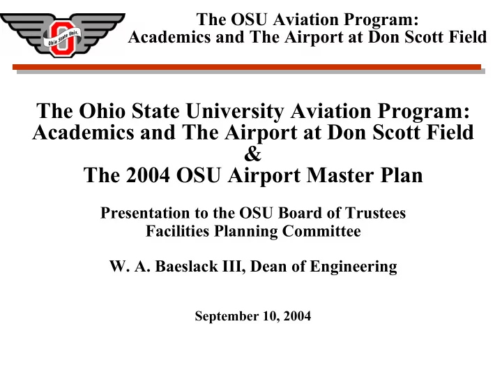 the ohio state university aviation program academics and