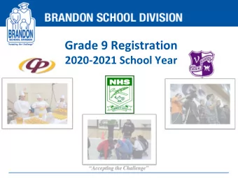 Grade 9 Registration  2020-2021 School Year  Crocus Plains Regional  Secondary School 1930  1 st