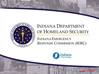 R ESPONSE C OMMISSION (IERC)  Revised 12/12/16  Superfund Amendments &amp; Reauthorization Act