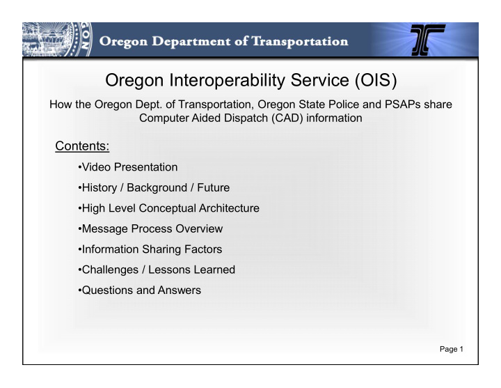 oregon interoperability service ois