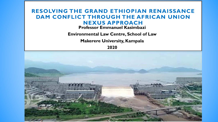 resolving the grand ethiopian renaissance dam conflict