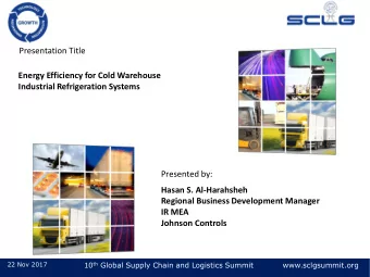 Regional Business Development Manager  IR MEA  Johnson Controls 10 th Global Supply Chain and