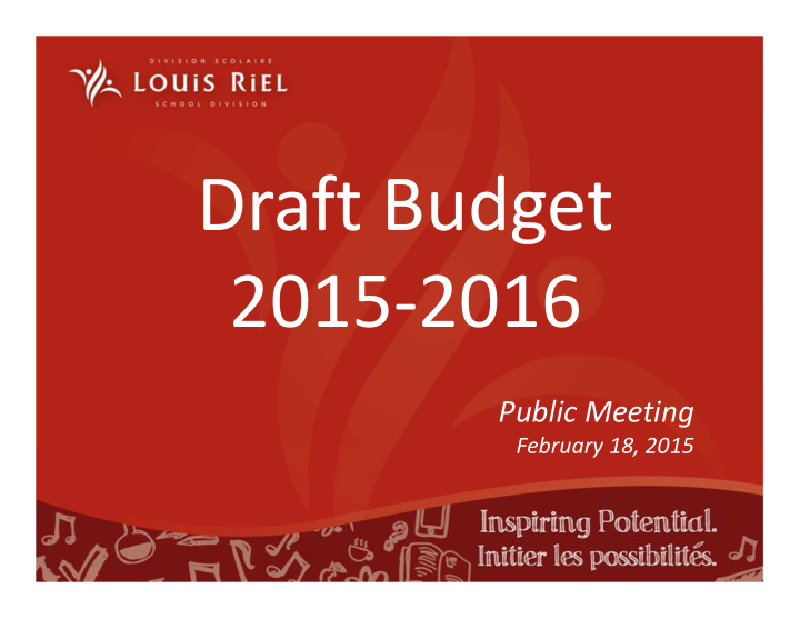 draft budget 2015 2016