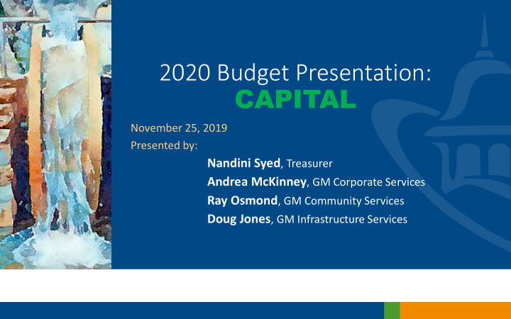 2020 budget presentation capital