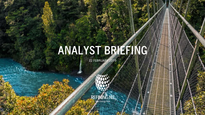 analyst briefing