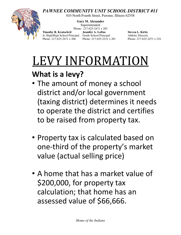 levy information