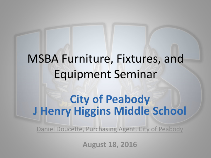 msba furniture fixtures and equipment seminar