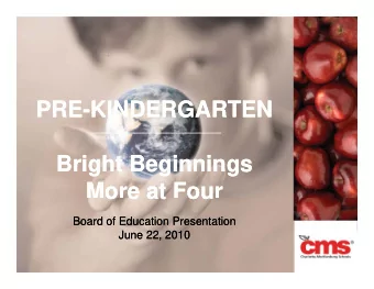 PRE-KINDERGARTEN  PRE-KINDERGARTEN  Bright Beginnings  Bright Beginnings  Bright Beginnings  Bright