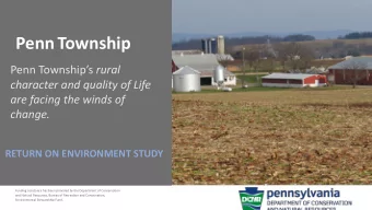 2019  RETURN ON ENVIRONMENT STUDY  Funding assistance has been provided by the Department of