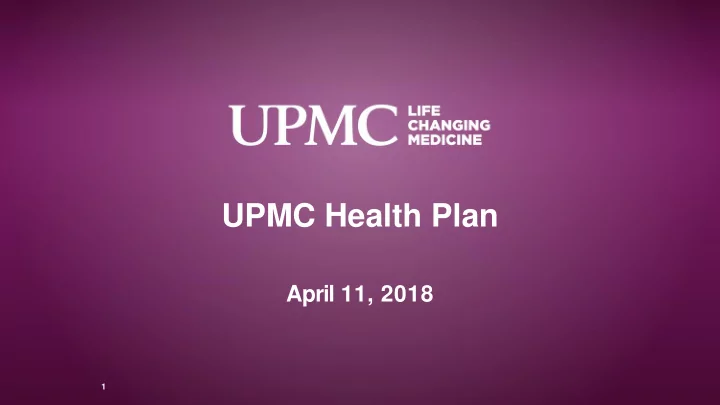 upmc health plan