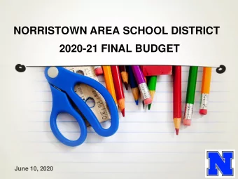 2020-21 FINAL BUDGET  June 10, 2020  2020-21 Final Budget  Topics:  2020-21 Staffing Review