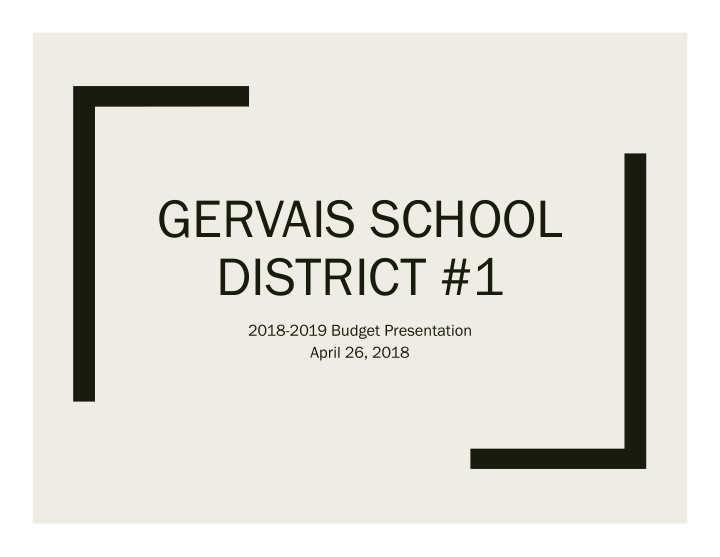 gervais school district 1